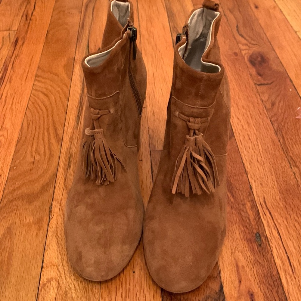 French Connection Suede Tassel Booties